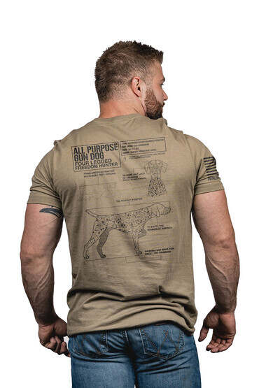 Nine Line Gun Dog shirt in coyote brown from back